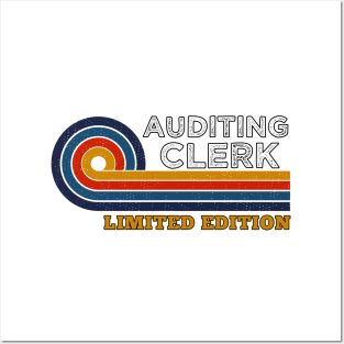 Funny Retro Vintage Sunset Auditing Clerk Design  Gift Ideas Humor Posters and Art